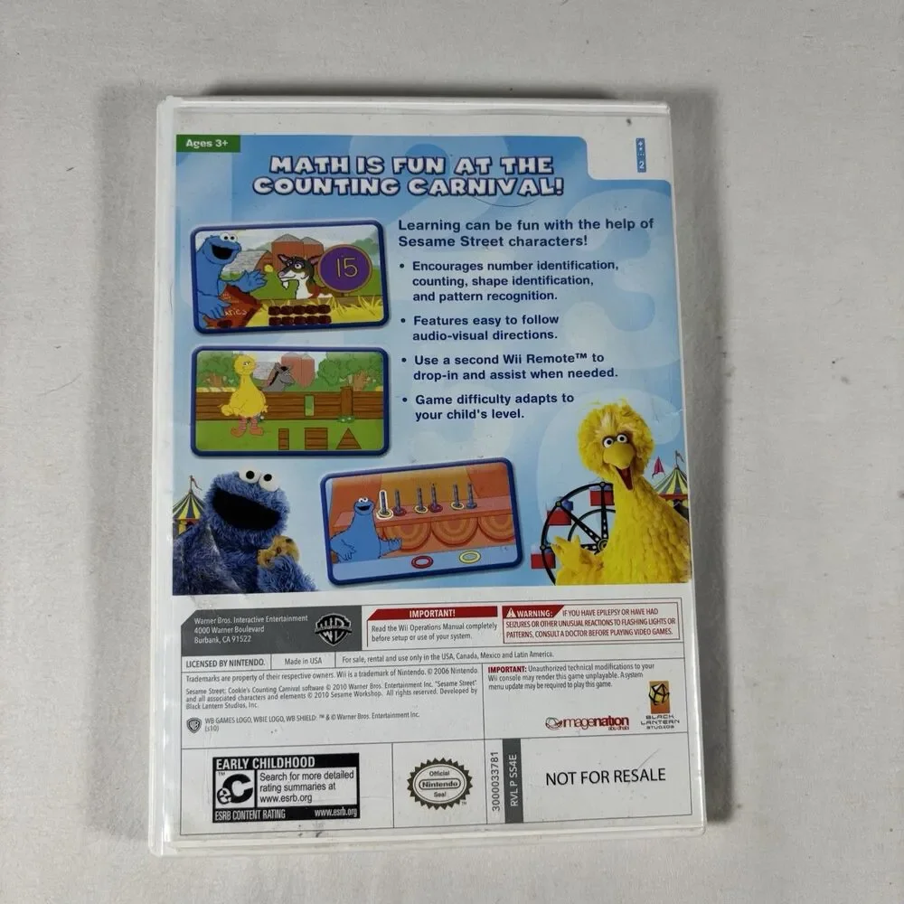 Sesame Street Cookie’s Counting Carnival Wii with Disc